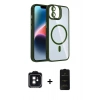 MARSİLYAN™- iPhone 11 Kılıf Yadigar Asil Koleksiyonu - Siyah 6D Antistatik Mat Seramik Hayalet Nano Ekran Koruyucu + PVD Metal Kamera Lens - SH