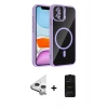 MARSİLYAN™- iPhone 11 Kılıf Yadigar Asil Koleksiyonu - Siyah 6D Antistatik Mat Seramik Hayalet Nano Ekran Koruyucu + Raze Metal Kamera Lens - GS
