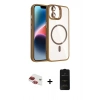 MARSİLYAN™- iPhone 11 Kılıf Yadigar Asil Koleksiyonu - Siyah 6D Antistatik Mat Seramik Hayalet Nano Ekran Koruyucu + Kırmızı Pers Alüminyum Kamera Lens