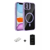 MARSİLYAN™- iPhone 11 Kılıf Yadigar Asil Koleksiyonu - Siyah 6D Antistatik Mat Seramik Hayalet Nano Ekran Koruyucu + Renkli Kamera Lens Koruma Cam - SI