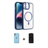 MARSİLYAN™- iPhone 11 Kılıf Yadigar Asil Koleksiyonu - Siyah 6D Antistatik Mat Seramik Hayalet Nano Ekran Koruyucu + Neon Fosforlu Kamera Lens - TU