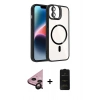 MARSİLYAN™- iPhone 11 Kılıf Yadigar Asil Koleksiyonu - Siyah 6D Antistatik Mat Seramik Hayalet Nano Ekran Koruyucu + Raze Metal Kamera Lens - SH