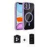 MARSİLYAN™- iPhone 11 Kılıf Yadigar Asil Koleksiyonu - Siyah 6D Antistatik Mat Seramik Hayalet Nano Ekran Koruyucu + PVD Metal Kamera Lens - SH