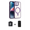 MARSİLYAN™- iPhone 11 Kılıf Yadigar Asil Koleksiyonu - Siyah 6D Antistatik Mat Seramik Hayalet Nano Ekran Koruyucu + PVD Metal Kamera Lens - SH