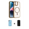 MARSİLYAN™- iPhone 11 Kılıf Yadigar Asil Koleksiyonu - Siyah 6D Antistatik Mat Seramik Hayalet Nano Ekran Koruyucu + Neon Fosforlu Kamera Lens - TU