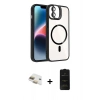MARSİLYAN™- iPhone 11 Kılıf Yadigar Asil Koleksiyonu - Siyah 6D Antistatik Mat Seramik Hayalet Nano Ekran Koruyucu + Pers Alüminyum Kamera Lens - GD