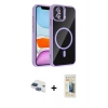 MARSİLYAN™- iPhone 11 Kılıf Yadigar Asil Koleksiyonu - Siyah 6D Mat Seramik Hayalet Nano Ekran Koruyucu + Pers Alüminyum Kamera Lens - LT
