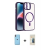MARSİLYAN™- iPhone 11 Kılıf Yadigar Asil Koleksiyonu - Siyah 6D Mat Seramik Hayalet Nano Ekran Koruyucu + Neon Fosforlu Kamera Lens - TU