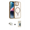 MARSİLYAN™- iPhone 11 Kılıf Yadigar Asil Koleksiyonu - Siyah 6D Mat Seramik Hayalet Nano Ekran Koruyucu + Pers Alüminyum Kamera Lens - GD