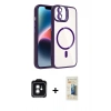 MARSİLYAN™- iPhone 11 Kılıf Yadigar Asil Koleksiyonu - Siyah 6D Mat Seramik Hayalet Nano Ekran Koruyucu + PVD Metal Kamera Lens - YL