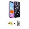 MARSİLYAN™- iPhone 11 Kılıf Yadigar Asil Koleksiyonu - Siyah Bilvis 3D Cam Ekran Koruyucu + Rainbow Kamera Lens Koruma Cam - KI