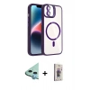 MARSİLYAN™- iPhone 11 Kılıf Yadigar Asil Koleksiyonu - Siyah Bilvis 3D Cam Ekran Koruyucu + Raze Metal Kamera Lens - MI