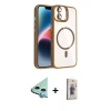 MARSİLYAN™- iPhone 11 Kılıf Yadigar Asil Koleksiyonu - Siyah Bilvis 3D Cam Ekran Koruyucu + Raze Metal Kamera Lens - MI