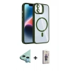 MARSİLYAN™- iPhone 11 Kılıf Yadigar Asil Koleksiyonu - Siyah Bilvis 3D Cam Ekran Koruyucu + Raze Metal Kamera Lens - MI