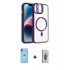 MARSİLYAN™- iPhone 11 Kılıf Yadigar Asil Koleksiyonu - Siyah Bilvis 3D Cam Ekran Koruyucu + Neon Fosforlu Kamera Lens - TU