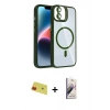 MARSİLYAN™- iPhone 11 Kılıf Yadigar Asil Koleksiyonu - Siyah Bilvis 3D Mat Cam Ekran Koruyucu + Rainbow Kamera Lens Koruma Cam - KI
