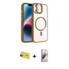 MARSİLYAN™- iPhone 11 Kılıf Yadigar Asil Koleksiyonu - Siyah Bilvis 3D Mat Cam Ekran Koruyucu + Rainbow Kamera Lens Koruma Cam - KI