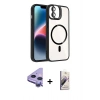 MARSİLYAN™- iPhone 11 Kılıf Yadigar Asil Koleksiyonu - Siyah Bilvis 3D Mat Cam Ekran Koruyucu + Raze Metal Kamera Lens - MR