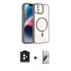 MARSİLYAN™- iPhone 11 Kılıf Yadigar Asil Koleksiyonu - Siyah Bilvis 3D Mat Cam Ekran Koruyucu + PVD Metal Kamera Lens - SH