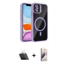 MARSİLYAN™- iPhone 11 Kılıf Yadigar Asil Koleksiyonu - Siyah Bilvis 3D Mat Cam Ekran Koruyucu + Kamera Lens Koruma Cam - SF