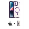 MARSİLYAN™- iPhone 11 Kılıf Yadigar Asil Koleksiyonu - Siyah Bilvis 3D Mat Cam Ekran Koruyucu + Kamera Lens Koruma Cam - SF