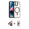 MARSİLYAN™- iPhone 11 Kılıf Yadigar Asil Koleksiyonu - Siyah Bilvis 3D Mat Cam Ekran Koruyucu + Raze Metal Kamera Lens - SH