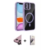 MARSİLYAN™- iPhone 11 Kılıf Yadigar Asil Koleksiyonu - Siyah Bilvis 3D Mat Cam Ekran Koruyucu + Raze Metal Kamera Lens - SH
