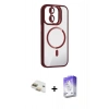 MARSİLYAN™- iPhone 11 Kılıf Yadigar Asil Koleksiyonu - Siyah Bilvis 5in1 3D Magic Cam Ekran Koruyucu + Pers Alüminyum Kamera Lens - GD