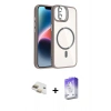 MARSİLYAN™- iPhone 11 Kılıf Yadigar Asil Koleksiyonu - Siyah Bilvis 5in1 3D Magic Cam Ekran Koruyucu + Pers Alüminyum Kamera Lens - GD