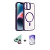 MARSİLYAN™- iPhone 11 Kılıf Yadigar Asil Koleksiyonu - Siyah Bilvis 5in1 3D Magic Cam Ekran Koruyucu + Raze Metal Kamera Lens - KI