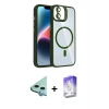 MARSİLYAN™- iPhone 11 Kılıf Yadigar Asil Koleksiyonu - Siyah Bilvis 5in1 3D Magic Cam Ekran Koruyucu + Raze Metal Kamera Lens - MI