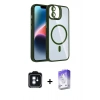 MARSİLYAN™- iPhone 11 Kılıf Yadigar Asil Koleksiyonu - Siyah Bilvis 5in1 3D Magic Cam Ekran Koruyucu + PVD Metal Kamera Lens - MI