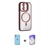 MARSİLYAN™- iPhone 11 Kılıf Yadigar Asil Koleksiyonu - Siyah Bilvis 5in1 3D Magic Cam Ekran Koruyucu + Neon Fosforlu Kamera Lens - YL