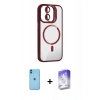 MARSİLYAN™- iPhone 11 Kılıf Yadigar Asil Koleksiyonu - Siyah Bilvis 5in1 3D Magic Cam Ekran Koruyucu + Neon Fosforlu Kamera Lens - MI