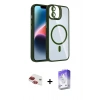 MARSİLYAN™- iPhone 11 Kılıf Yadigar Asil Koleksiyonu - Siyah Bilvis 5in1 3D Magic Cam Ekran Koruyucu + Pers Alüminyum Kamera Lens - KI