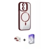 MARSİLYAN™- iPhone 11 Kılıf Yadigar Asil Koleksiyonu - Siyah Bilvis 5in1 3D Magic Cam Ekran Koruyucu + Pers Alüminyum Kamera Lens - KI