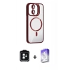 MARSİLYAN™- iPhone 11 Kılıf Yadigar Asil Koleksiyonu - Siyah Bilvis 5in1 3D Magic Cam Ekran Koruyucu + PVD Metal Kamera Lens - YL