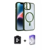 MARSİLYAN™- iPhone 11 Kılıf Yadigar Asil Koleksiyonu - Siyah Bilvis 5in1 3D Magic Cam Ekran Koruyucu + PVD Metal Kamera Lens - YL