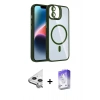 MARSİLYAN™- iPhone 11 Kılıf Yadigar Asil Koleksiyonu - Siyah Bilvis 5in1 3D Magic Cam Ekran Koruyucu + Raze Metal Kamera Lens - GS