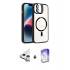 MARSİLYAN™- iPhone 11 Kılıf Yadigar Asil Koleksiyonu - Siyah Bilvis 5in1 3D Magic Cam Ekran Koruyucu + Raze Metal Kamera Lens - GS