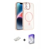 MARSİLYAN™- iPhone 11 Kılıf Yadigar Asil Koleksiyonu - Siyah Bilvis 5in1 3D Magic Cam Ekran Koruyucu + Renkli Kamera Lens Koruma Cam - YL
