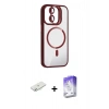 MARSİLYAN™- iPhone 11 Kılıf Yadigar Asil Koleksiyonu - Siyah Bilvis 5in1 3D Magic Cam Ekran Koruyucu + Renkli Kamera Lens Koruma Cam - SI
