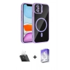 MARSİLYAN™- iPhone 11 Kılıf Yadigar Asil Koleksiyonu - Siyah Bilvis 5in1 3D Magic Cam Ekran Koruyucu + Şeffaf Kamera Lens Koruma Cam