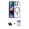 MARSİLYAN™- iPhone 11 Kılıf Yadigar Asil Koleksiyonu - Siyah Bilvis 5in1 3D Magic Cam Ekran Koruyucu + Şeffaf Kamera Lens Koruma Cam