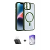 MARSİLYAN™- iPhone 11 Kılıf Yadigar Asil Koleksiyonu - Siyah Bilvis 5in1 3D Magic Cam Ekran Koruyucu + Şeffaf Kamera Lens Koruma Cam