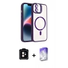 MARSİLYAN™- iPhone 11 Kılıf Yadigar Asil Koleksiyonu - Siyah Bilvis 5in1 3D Magic Cam Ekran Koruyucu + PVD Metal Kamera Lens - TU