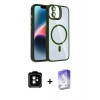 MARSİLYAN™- iPhone 11 Kılıf Yadigar Asil Koleksiyonu - Siyah Bilvis 5in1 3D Magic Cam Ekran Koruyucu + PVD Metal Kamera Lens - TU