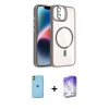 MARSİLYAN™- iPhone 11 Kılıf Yadigar Asil Koleksiyonu - Siyah Bilvis 5in1 3D Magic Cam Ekran Koruyucu + Yeşil Neon Fosforlu Kamera Lens