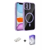 MARSİLYAN™- iPhone 11 Kılıf Yadigar Asil Koleksiyonu - Siyah Bilvis 5in1 3D Magic Cam Ekran Koruyucu + Renkli Kamera Lens Koruma Cam - YL