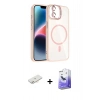MARSİLYAN™- iPhone 11 Kılıf Yadigar Asil Koleksiyonu - Siyah Bilvis 5in1 5D Magic Hayalet Cam Ekran Koruyucu + Renkli Kamera Lens Koruma Cam - YL
